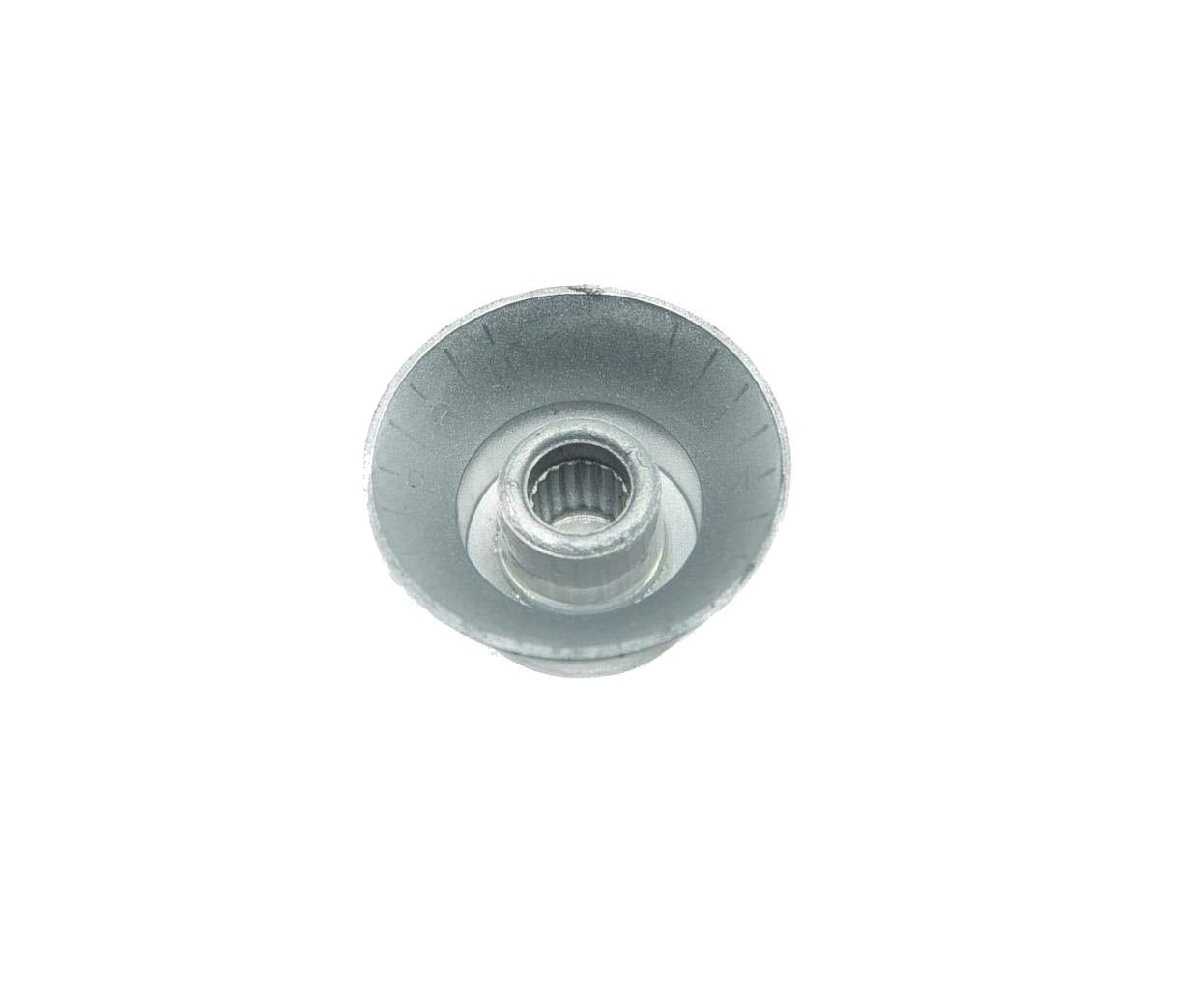 Dopro 4pcs Metric Custom Bell Knobs Top Hat Knob Silver w/Black Number for Epiphone Les Paul/Import Guitar Bass w/Coarse 5.8mm S